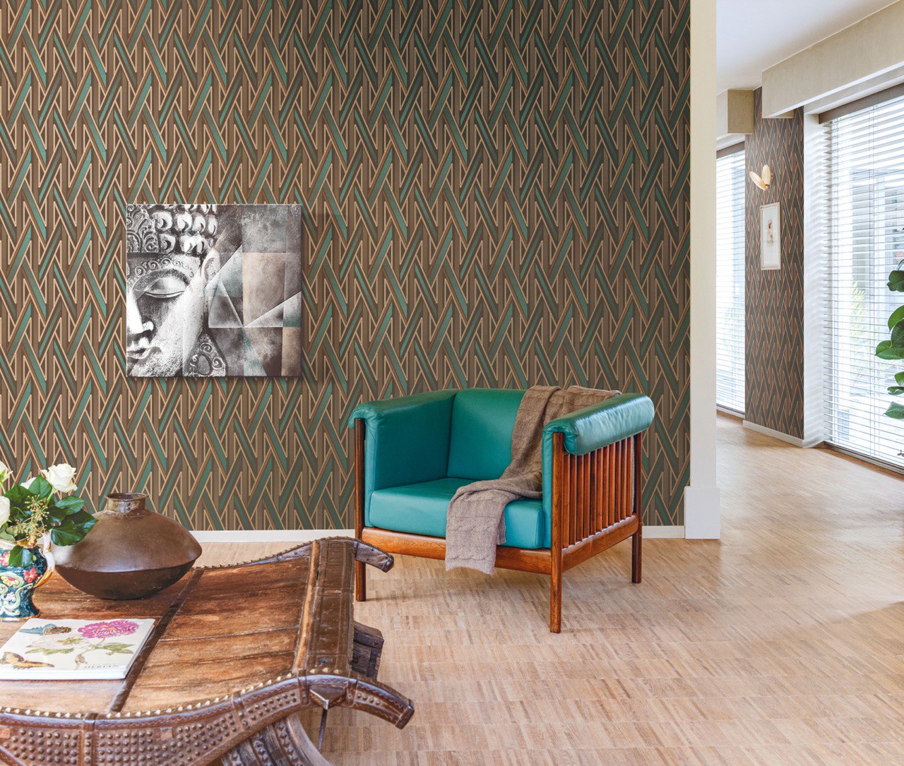 Обои Loymina Equator Geometry QTR5 010 10,05×1 фото в интерьере